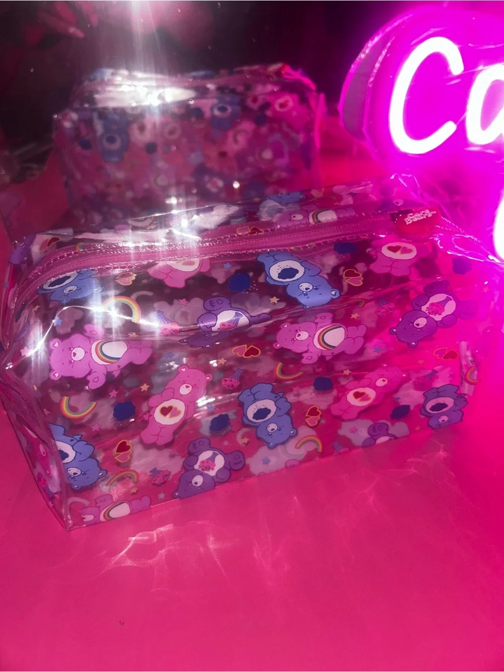 Care Bears Clear Zip around Makeup bag